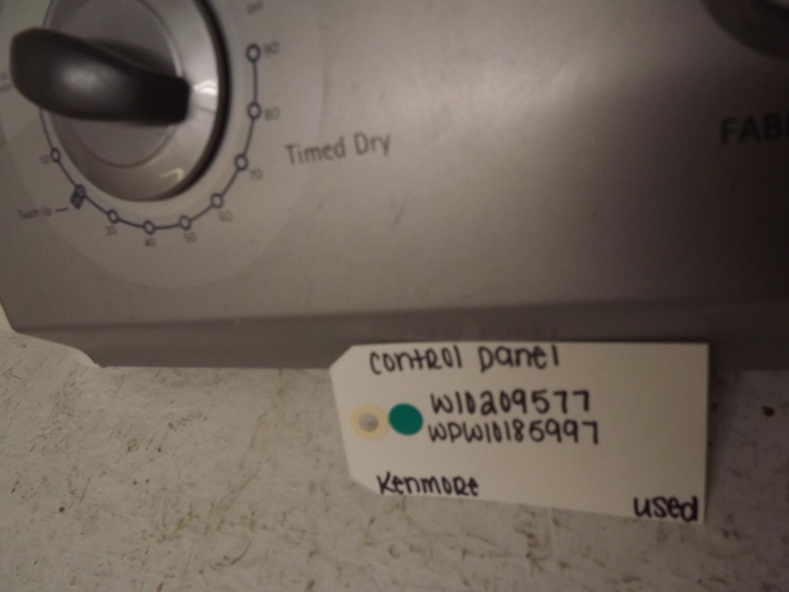 Kenmore Dryer W10209577 WPW10185997 Control Panel Used Kenmore Dryer W10209577 WPW10185997 Control Panel Used